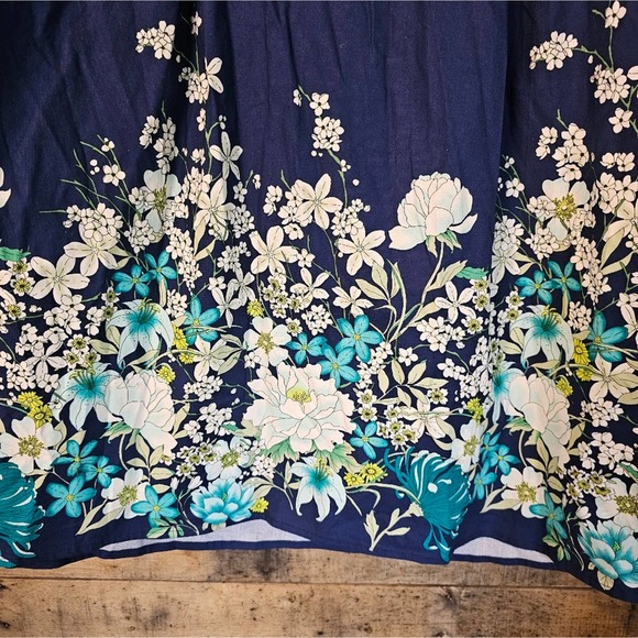 Old Navy women's strapless royal blue floral dress NWT size 16 - Picture 6 of 12